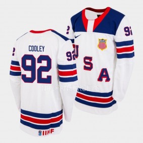 Logan Cooley USA 2023 IIHF World Junior Championship Jersey White