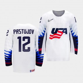 Sasha Pastujov USA Team 2021 IIHF Ice Hockey U18 World Championship Jersey Home White