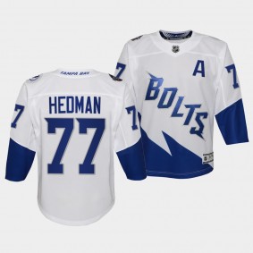 Victor Hedman Youth Jersey Lightning 2022 Stadium Series White Fanatics Jersey