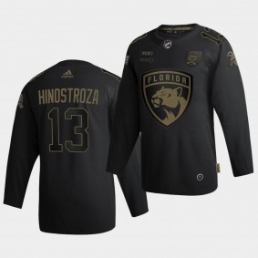 Vinnie Hinostroza #13 Panthers 2020 Veterans Day Authentic Black Jersey