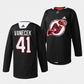 2024 Black History Celebration Vitek Vanecek New Jersey Devils Black #41 Specialty Jersey