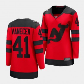 Vitek Vanecek New Jersey Devils 2024 NHL Stadium Series Women Breakaway Player 41 Jersey