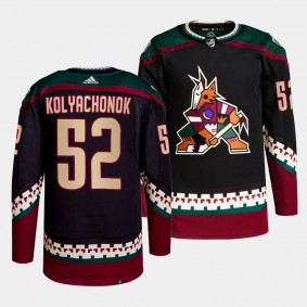 Vladislav Kolyachonok Arizona Coyotes Home Black #52 Primegreen Authentic Pro Jersey Men's