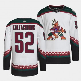 Vladislav Kolyachonok Arizona Coyotes Away White #52 Primegreen Authentic Pro Jersey Men's