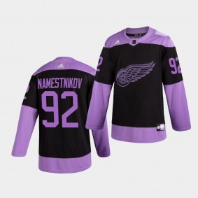 Detroit Red Wings Vladislav Namestnikov HockeyFightsCancer Jersey Purple Authentic