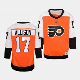 Wade Allison Philadelphia Flyers Youth Jersey 2023-24 Home Burnt Orange Replica Player Jersey