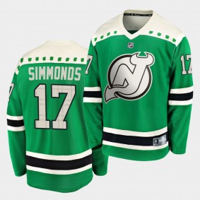 Wayne Simmonds New Jersey Devils 2020 St. Patrick's Day Replica Player Green Jersey