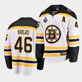 David Krejci #46 Away Bruins 2019 Stanley Cup Final Jersey Men's