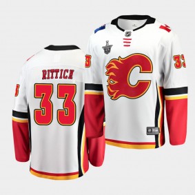 David Rittich #33 Flames Stanley Cup Playoffs 2019 Away Men's Jersey