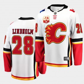 Elias Lindholm #28 Flames 40th Anniversary 2019-20 Away Men's Jersey