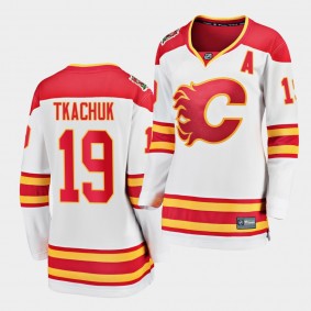 Matthew Tkachuk #19 Flames 2019 Heritage Classic Breakaway Women's Jersey