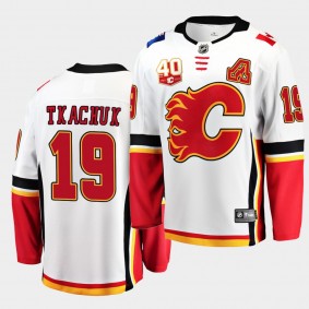 Matthew Tkachuk #19 Flames 40th Anniversary 2019-20 Away Men's Jersey