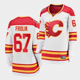 Michael Frolik #67 Flames 2019 Heritage Classic Breakaway Women's Jersey