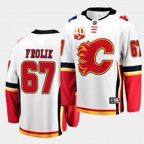 Michael Frolik #67 Flames 40th Anniversary 2019-20 Away Men's Jersey