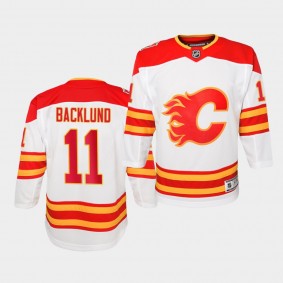 Mikael Backlund #11 Flames 2019 Heritage Classic Premier Youth Jersey