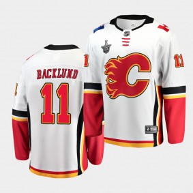 Mikael Backlund #11 Flames Stanley Cup Playoffs 2019 Away Men's Jersey