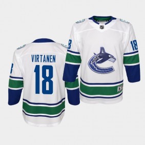 Youth Jersey Jake Virtanen #18 Vancouver Canucks Premier Away Canucks