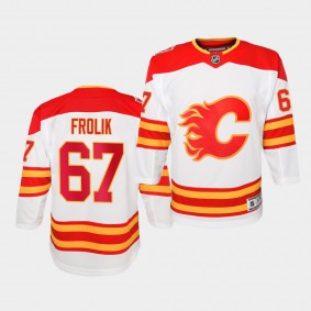 Youth Jersey Michael Frolik #67 Calgary Flames Premier 2019 Heritage Classic Flames