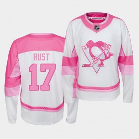 Youth Jersey Bryan Rust #17 Pittsburgh Penguins Player Fishion Girl Penguins