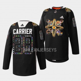 2023 Pride Knight William Carrier Vegas Golden Knights Black #28 Warmups Jersey