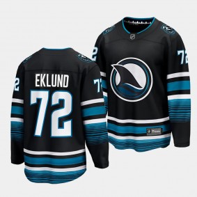 San Jose Sharks William Eklund 2023-24 Cali Fin 3rd Alternate Black Breakaway Player Jersey Men's