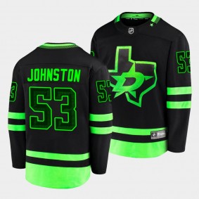 Wyatt Johnston Dallas Stars Alternate Black Breakaway Player Jersey Men's