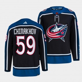 Yegor Chinakhov Columbus Blue Jackets 2022 Reverse Retro 2.0 Navy #59 Authentic Primegreen Jersey Men's