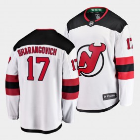 Yegor Sharangovich New Jersey Devils 2021 Away Men White Player Jersey