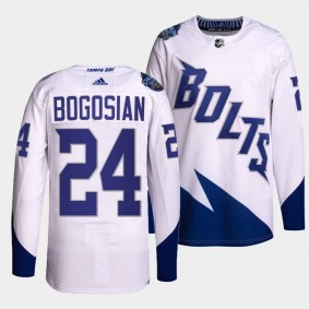 Lightning 2022 Stadium Series Zach Bogosian #24 White Jersey Primegreen Authentic