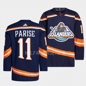 Zach Parise New York Islanders 2022 Reverse Retro 2.0 Navy #11 Primegreen Authentic Jersey Men's