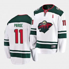 Zach Parise #11 Wild Breakaway Away Men's Jersey