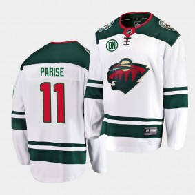 Zach Parise #11 Wild 2018-19 Breakaway Away Men's Jersey