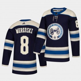 Zach Werenski #8 Blue Jackets 2018-19 Alternate Authentic Navy Jersey