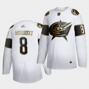 Zach Werenski #8 Blue Jackets Golden Edition Authentic White Jersey