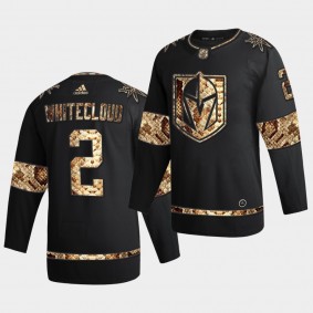 Zach Whitecloud #2 Golden Knights Python Skin 2021 Exclusive Edition Black Jersey