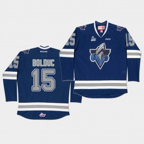 Rimouski Oceanic Zachary Bolduc Navy Home Jersey