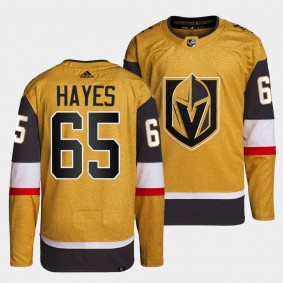 Zack Hayes Golden Knights Home Gold Jersey #65 Primegreen Authentic Pro