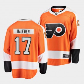 Zack MacEwen Philadelphia Flyers 2021-22 Home Orange Player Men Jersey