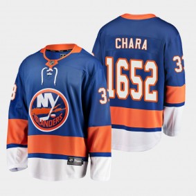 Zdeno Chara Islanders #33 1652 Most Games Played Record Jersey Royal commemorative