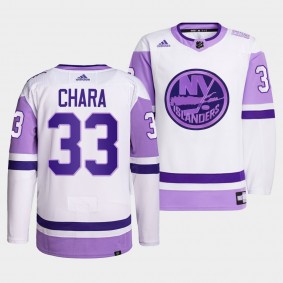 New York Islanders Zdeno Chara 2021 HockeyFightsCancer Jersey #33 White Primegreen